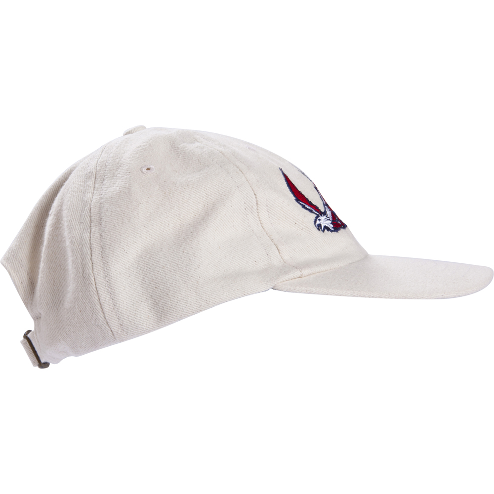 black baseball cap with leather strap